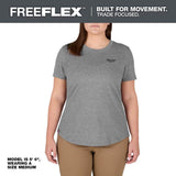Milwaukee Women’s Large Gray FREEFLEX Short Sleeve Hybrid Work T-Shirt