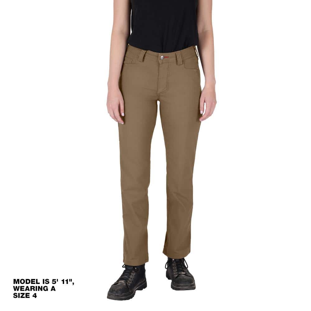 Milwaukee Women's Size 6 Khaki Cotton/Polyester Work Pants with 7 Pockets