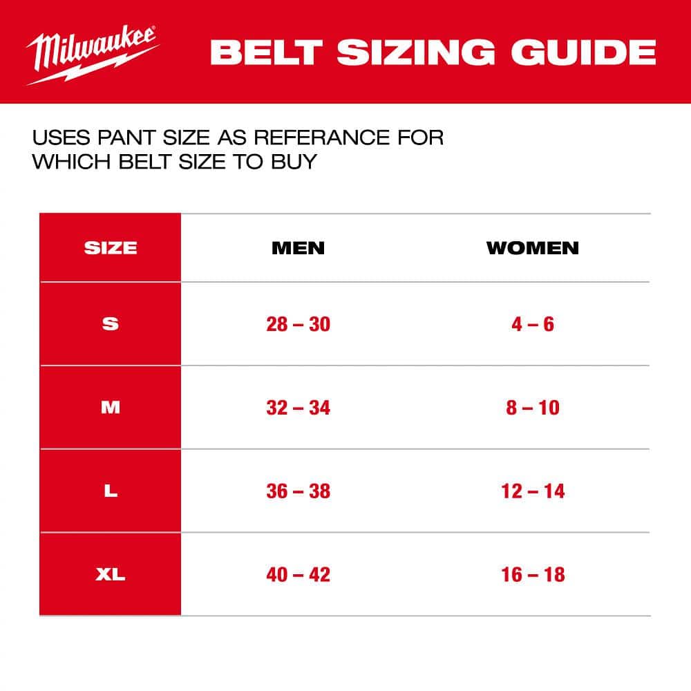 Milwaukee Large FREEFLEX Nylon Webbing 1.5" Belt