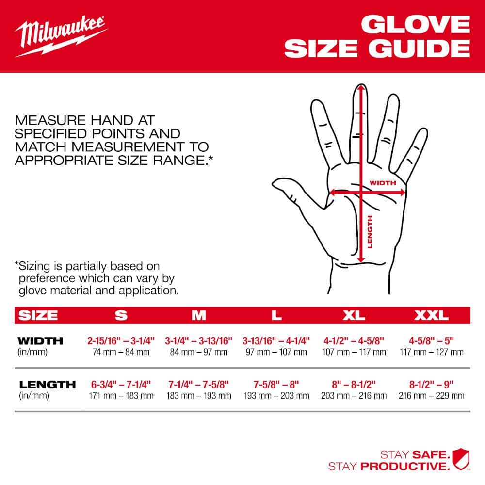 MILWAUKEE Cut Level 1 Nitrile Palm Dipped Gloves, XL, 12 Pack