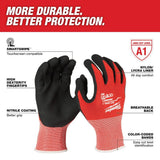 MILWAUKEE Cut Level 1 Nitrile Dipped Gloves - XL, 12 Pack