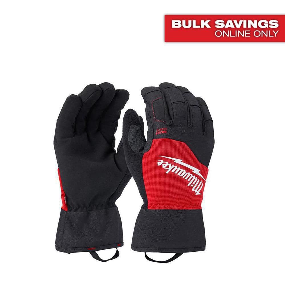 Milwaukee Large Winter Performance Work Gloves, Size L, Waterproof, SMARTSWIPE, 60g Insulation
