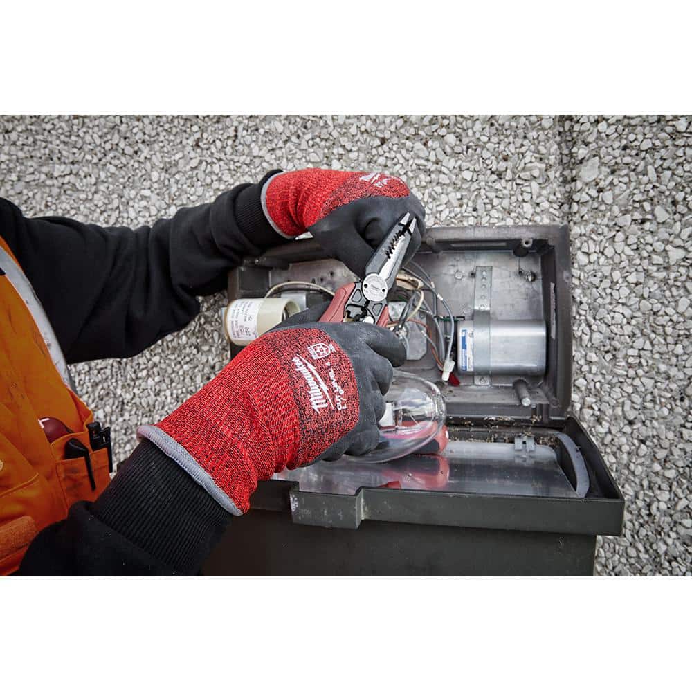 Milwaukee 2X-Large Red Latex Level 4 Cut Resistant Insulated Winter Dipped Work Gloves (2-Pack)