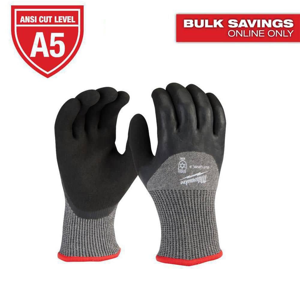 Milwaukee Medium Red Latex Level 5 Cut Resistant Insulated Winter Dipped Work Gloves (12-Pack)