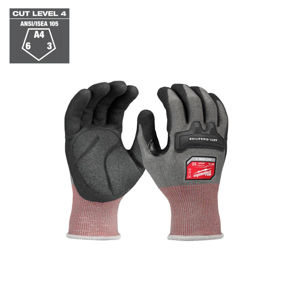 Milwaukee Large Anti-Vibration Cut Level 4 High Dexterity Nitrile Dipped Glove