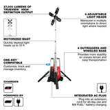 Milwaukee MX FUEL ROCKET Tower Light/Charger, 27,000 Lumens, 10-ft Motorized Mast (MXF041-1XC)
