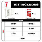 Milwaukee SAE and Metric Combination Wrench Mechanics Tool Set (14-Piece)