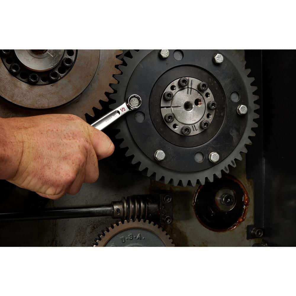 Milwaukee Combination SAE Wrench Mechanics Tool Set (7-Piece) – MAX BITE, I‑Beam Handles