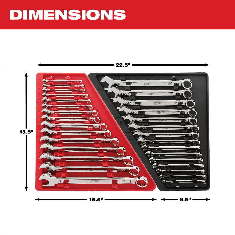 Milwaukee Combination SAE Wrench Mechanics Tool Set & Hook and Pick Set (19-Piece)