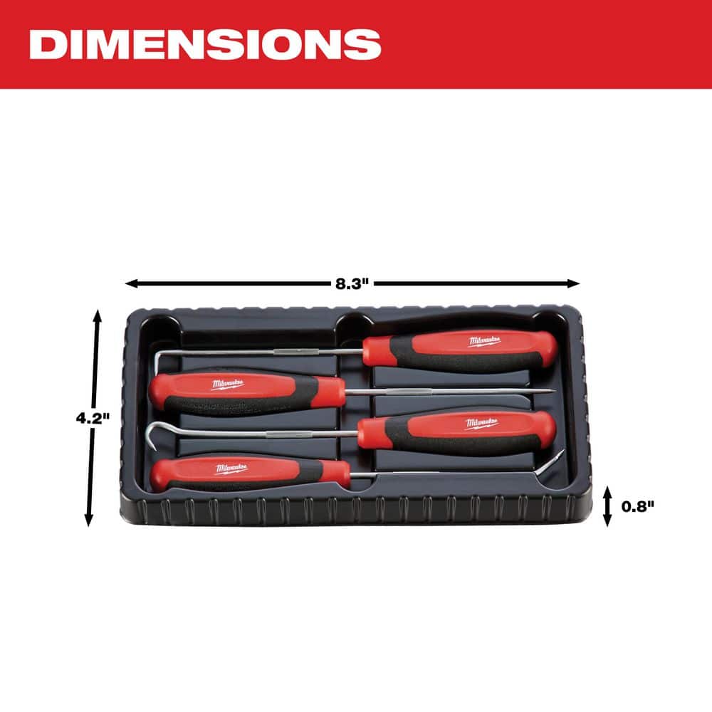 Milwaukee Combination SAE Wrench Mechanics Tool Set & Hook and Pick Set (19-Piece)