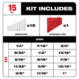 Milwaukee Combination SAE/Metric Wrench & Ratchet/Socket Mechanics Tool Set with PACKOUT Case, 136-Piece