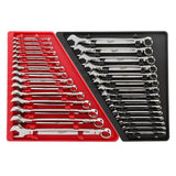 Milwaukee Combination SAE and Metric Wrench Mechanics Tool Set, MAX BITE, 30-Piece (48-22-9415 & 48-22-9515)