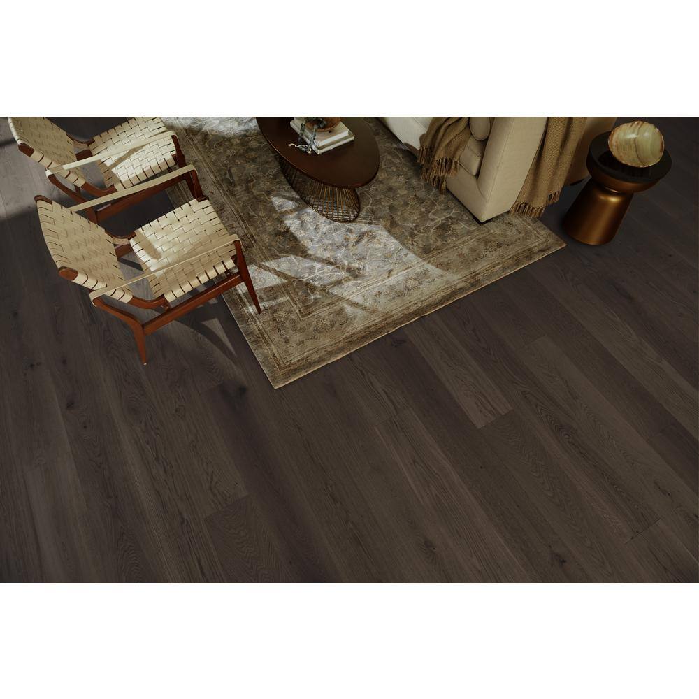 ASPEN FLOORING Mink White Oak 9/16 in. T x 8.66 in. W Tongue and Groove Wire Brushed Engineered Hardwood Flooring (31.25 sqft/case)