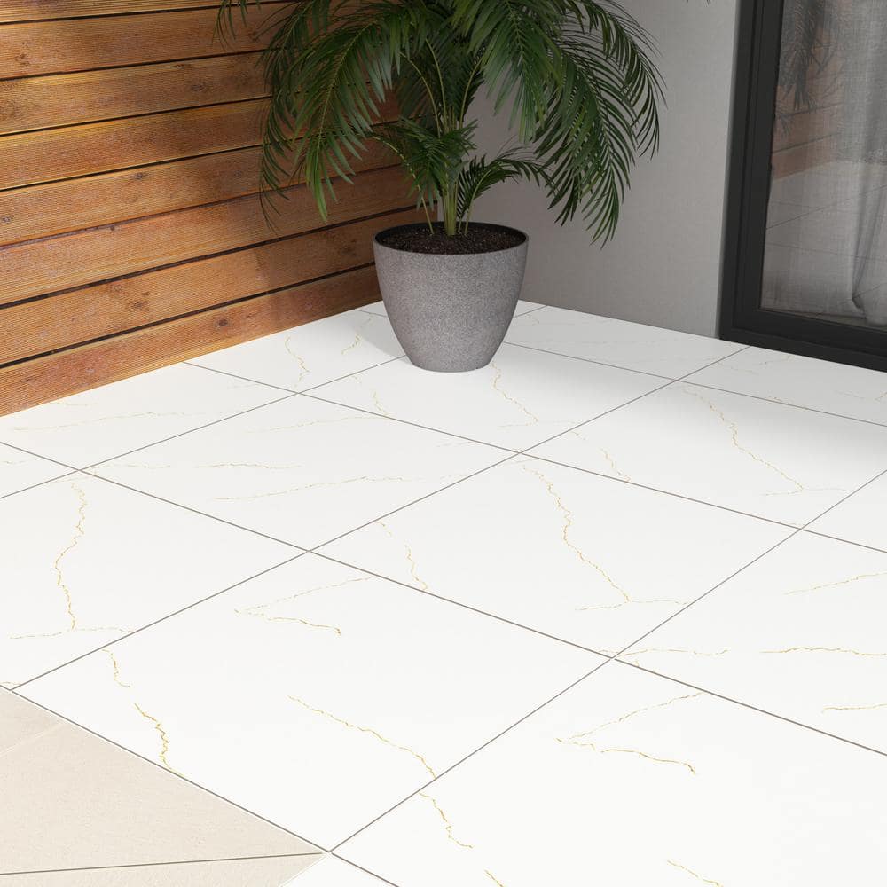 MSI Miraggio Gold 2 cm. x 24 in. x 24 in. Matte Porcelain Marble Look Paver Tile (240 sq. ft./Pallet)