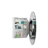 Croydex 21 in. W x 31 in. H Frameless Aluminum Surface-Mount Bathroom Medicine Cabinet with Easy Hang System