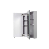 Croydex 36 in. W x 30 in. H x 5-1/4 in. D Frameless Tri-View Surface-Mount Medicine Cabinet with Easy Hang System in White