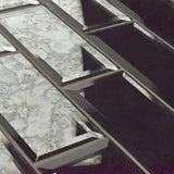 Merola Tile Lustre Beveled Antique Mirror 3 in. x 6 in. Glass Subway Wall Tile (10.95 sq. ft. / Case)