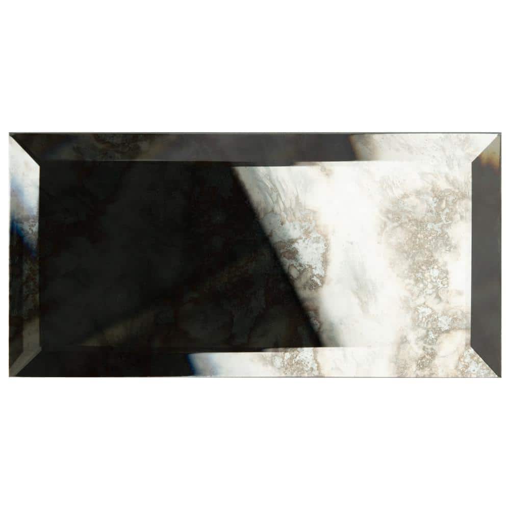 Merola Tile Lustre Beveled Antique Mirror 3 in. x 6 in. Glass Subway Wall Tile (10.95 sq. ft. / Case)