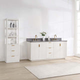Miseno Cádiz 72" Free Standing Double Basin Vanity Set with Cabinet and Stone Composite Top, 8" Widespread, Soft-Close, Backsplash Included