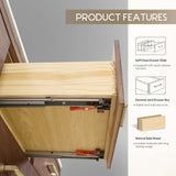 Miseno Porto 72" Free-Standing Double Basin Vanity Set with Cabinet and Quartz Top (Aged Natural Oak / Fish Maw White)