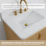 Miseno Cádiz 60" Free Standing Double Basin Vanity Set with Solid Wood Cabinet and Composite Stone Top – Washed Ash Grey