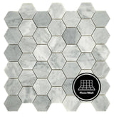 Daltile Restore Mist Honed 12 in. x 12 in. x 8 mm Marble Hexagon Mosaic Floor and Wall Tile (0.97 sq. ft. per Sheet)