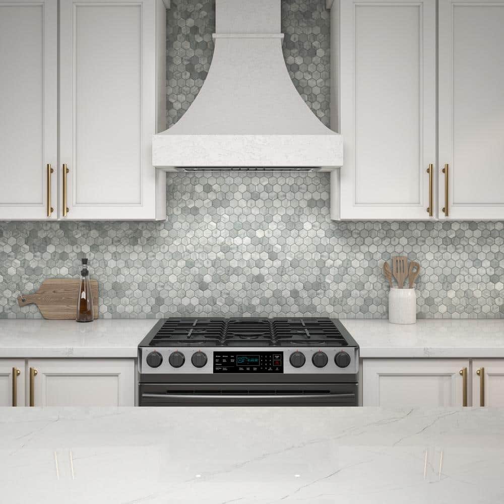 Daltile Restore Coastal Polished 11 in. x 11 in. x 8mm Marble Mosaic Floor and Wall Tile (0.9 sq. ft. per piece)