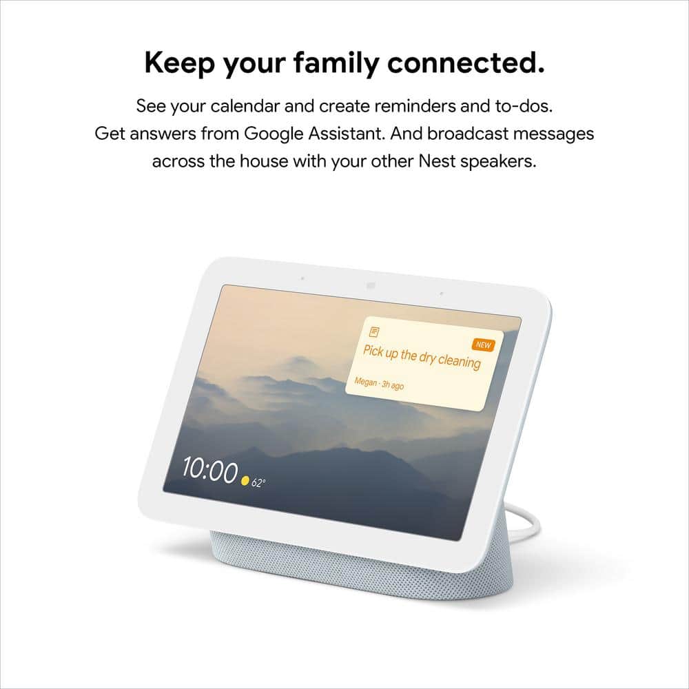 Google Nest Hub 2nd Gen - Smart Home Speaker and 7 in. Display with Google Assistant - Mist