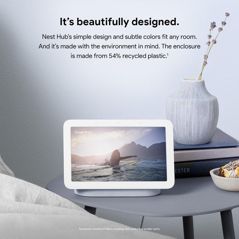 Google Nest Hub 2nd Gen - Smart Home Speaker and 7 in. Display with Google Assistant - Mist