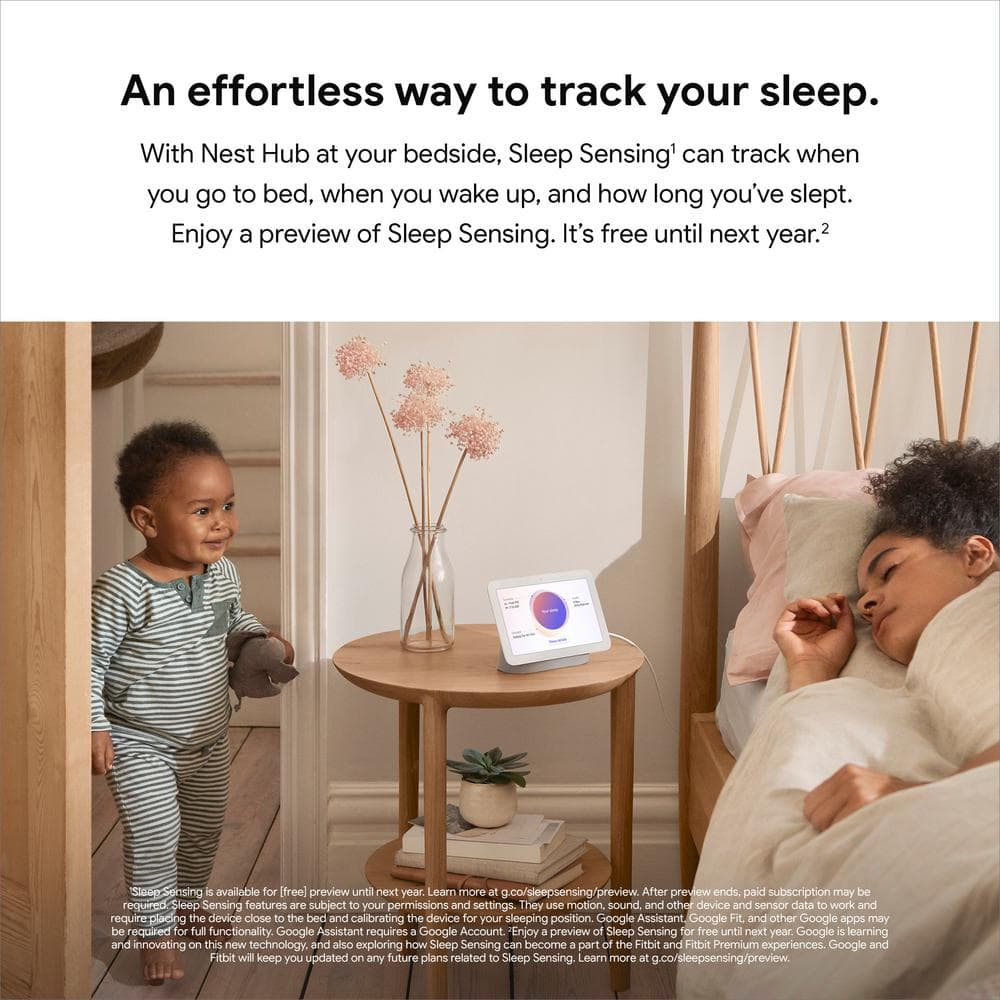 Google Nest Hub 2nd Gen - Smart Home Speaker and 7 in. Display with Google Assistant - Mist