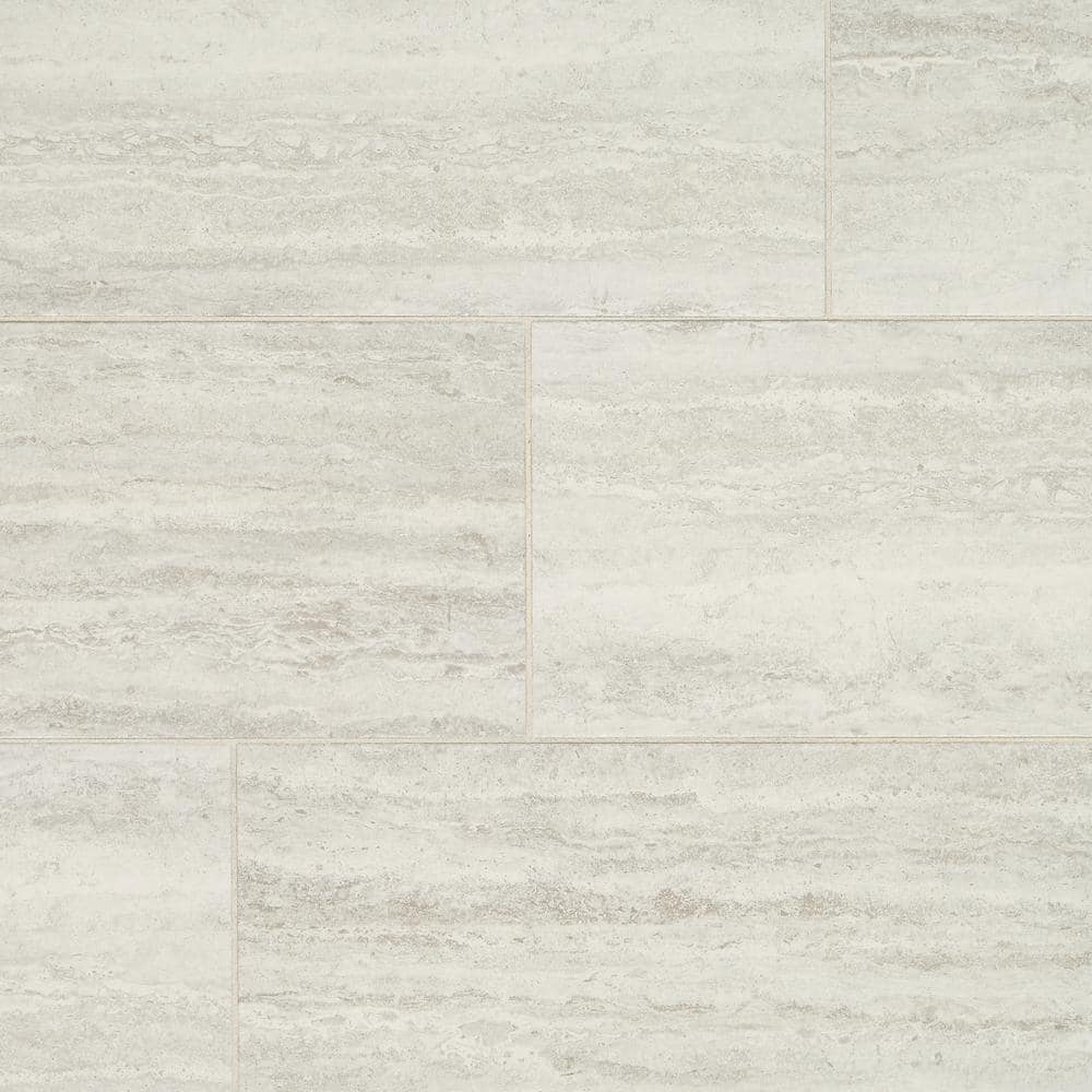 Marazzi Stonehollow Mist 12 in. x 24 in. Glazed Porcelain Floor and Wall Tile, Matte, 15.6 sq. ft. per Case