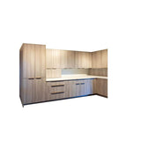 LIFEART CABINETRY Valencia Assembled 27 in. W x 12 in. D x 42 in. H in Misty Gray Plywood Assembled Blind Corner Wall Kitchen Cabinet