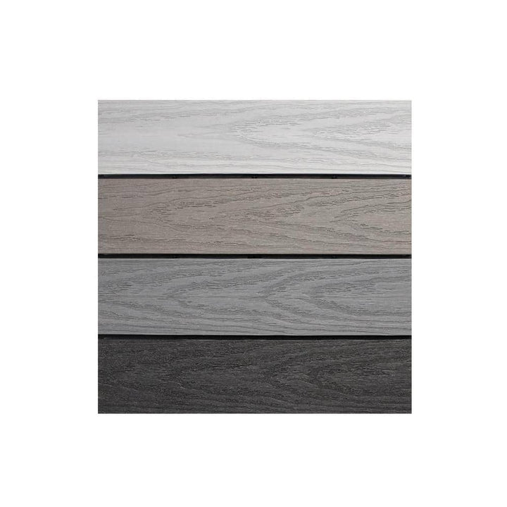 NewTechWood UltraShield Naturale 1 ft. x 1 ft. Quick Deck Outdoor Composite Deck Tile in Mixed Gray (10 sq. ft. per Box)