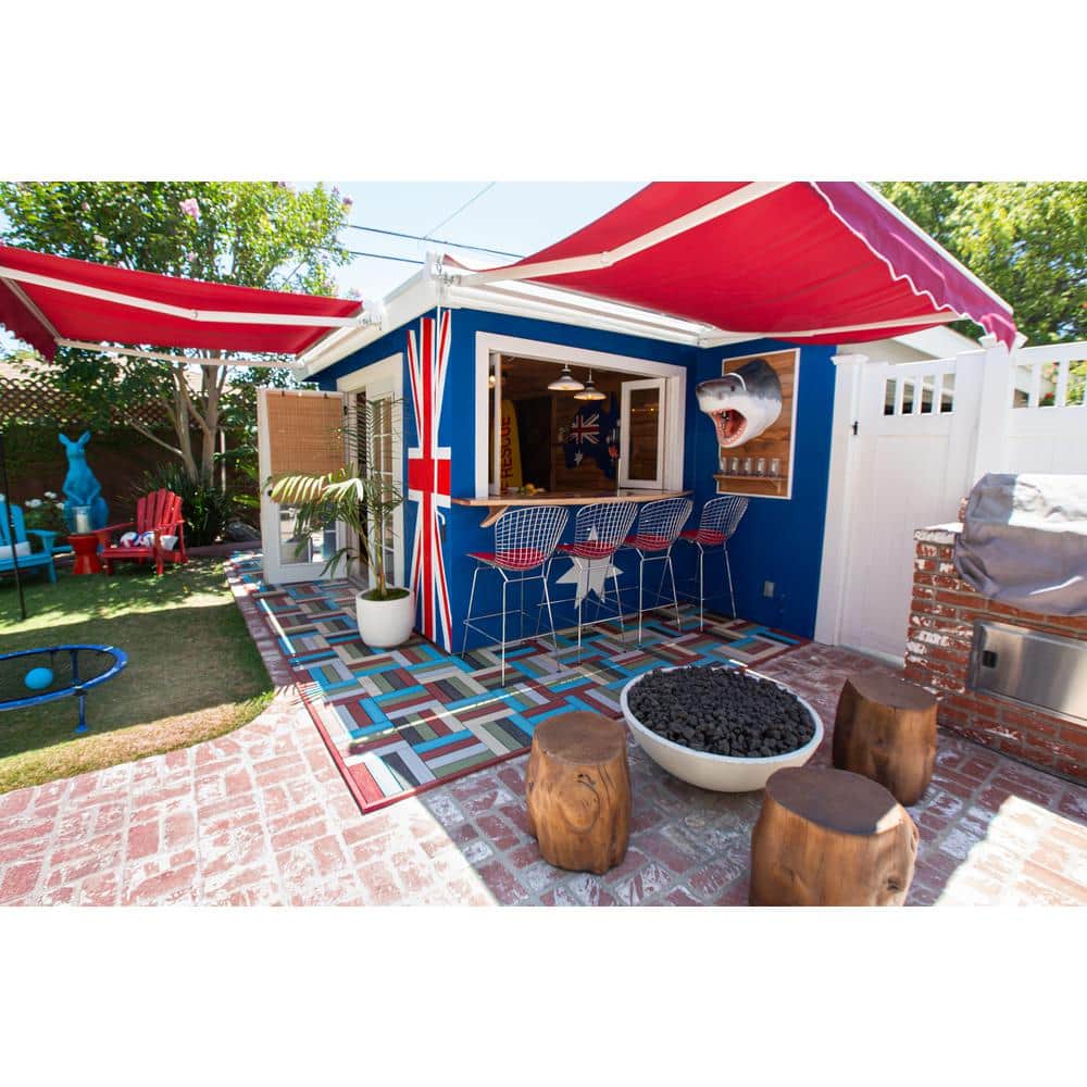 NewTechWood UltraShield Natural 1 ft. x 1 ft. Composite Quick Deck Outdoor Deck Tile in Mixed Rainbow (10 sq. ft. per Box)