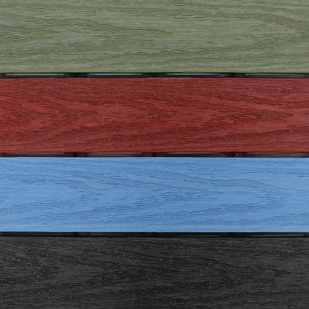 NewTechWood UltraShield Natural 1 ft. x 1 ft. Composite Quick Deck Outdoor Deck Tile in Mixed Rainbow (10 sq. ft. per Box)