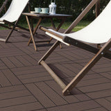 Pure Garden 0.97 ft. x 0.97 ft. Slate Composite Deck Tile in Mocha (30-Per Pack)