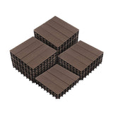 Pure Garden 0.97 ft. x 0.97 ft. Slate Composite Deck Tile in Mocha (30-Per Pack)
