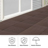Pure Garden 0.97 ft. x 0.97 ft. Slate Composite Deck Tile in Mocha (30-Per Pack)