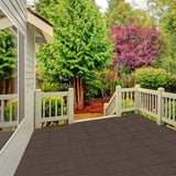 Pure Garden 0.97 ft. x 0.97 ft. Slate Composite Deck Tile in Mocha (30-Per Pack)