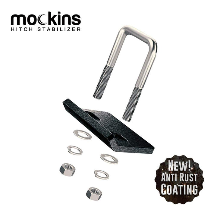 Mockins 1.25 in. - 2 in. Hitch Stabilizer and Tightener with Anti-Rust Coating for Hitch Mounted Cargo Carriers