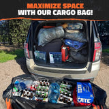 Mockins 500 lbs. Capacity Hitch Mount Cargo Carrier Basket, 16 cu. ft. Cargo Bag , Thick Straps, Foldable Shank and 2 in. Raise