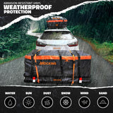 Mockins 500 lbs. Capacity Hitch Mount Cargo Carrier Basket, 16 cu. ft. Cargo Bag , Thick Straps, Foldable Shank and 2 in. Raise
