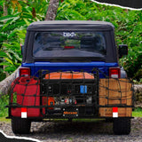 Mockins 500 lbs. Capacity Hitch Mount Cargo Carrier Basket, 16 cu. ft. Cargo Bag , Thick Straps, Foldable Shank and 2 in. Raise