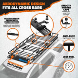 Mockins 84 in. x 39 in. x 6 in. Expandable Rooftop Cargo Carrier with 35 cu. ft. Waterproof Cargo Bag, Net, and Straps