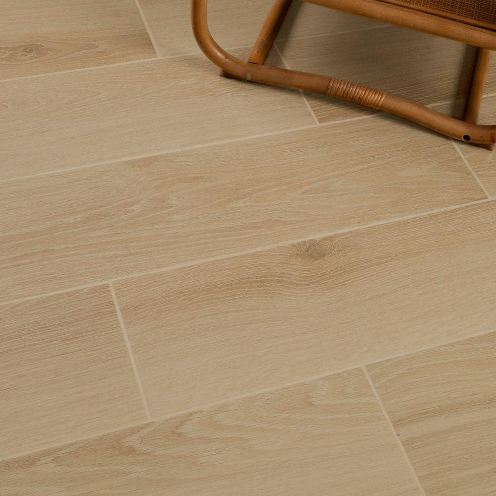 Modena Natural Beige 9 in. x 47 in. Matte Porcelain Floor Tile (11.75 sq. ft./Case)