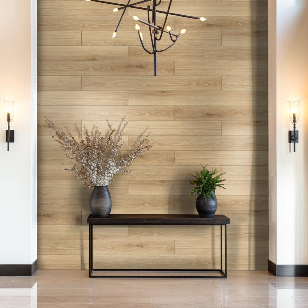 Modena Natural Beige 9 in. x 47 in. Matte Porcelain Floor Tile (11.75 sq. ft./Case)