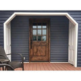 72 in. x 96 in. Craftsman Knotty Alder 9-Lite Clear Glass Unfinished Wood Right Active Inswing Double Prehung Front Door