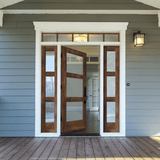 Krosswood Doors 36 in. x 80 in. Contemporary Hemlock 3-Lite Clear Glass Unfinished Exterior Wood Door Slab
