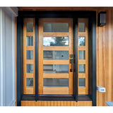 Krosswood Doors 32 in. x 80 in. Contemporary Hemlock 5-Lite Clear Glass Unfinished Wood Front Door Slab