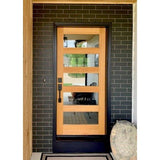 Krosswood Doors 36 in. x 80 in. Contemporary Hemlock 5-Lite Clear Glass Unfinished Wood Front Door Slab